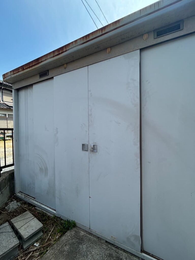 【倉庫の鍵交換】福岡県京都郡にてイナバの物置の鍵交換【倉庫・プレハブ】